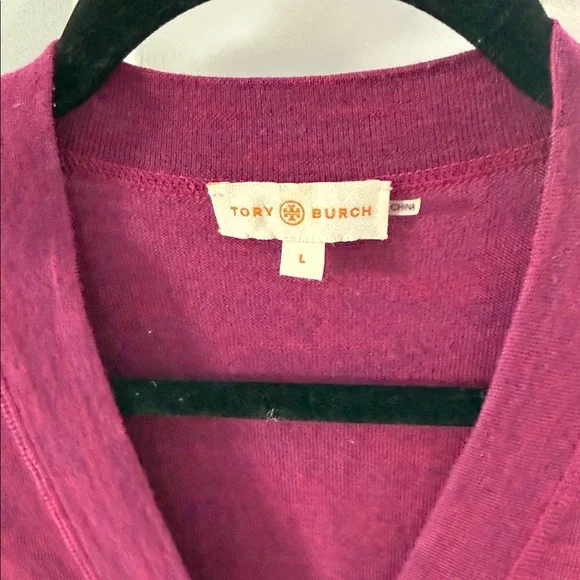 Tory Burch Cardigan Sweater light weight 100% merino wool - Picture 3 of 4